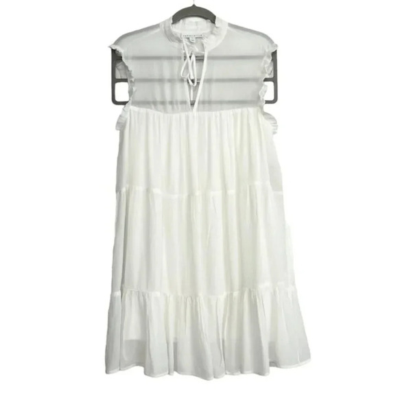 AND NOW THIS Women's Sleeveless Tiered Dress White - Picture 5 of 10